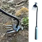 Loose Soil Garden Hoe 4 teeth Weeding Rake Pulling Grass Tool Weeders Garden