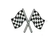 Patch patches embroidered racing biker motorcycle flag checkered rockabilly