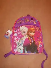 NEW, DISNEY FROZEN 16" FULL SIZE BACKPACK, ANNA & ELSA & OLAF, #2