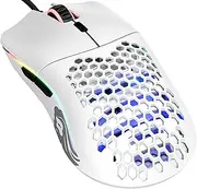 Glorious RGB Mouse - Model O 67 g Ultralight Honeycomb Mouse Gamer, Matte White Mouse, USB Mouse - White Gaming Mouse - PC Gaming Mice