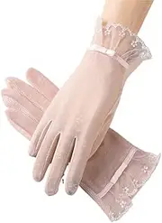 [LEIXIUSM] Summer Women's Sun Protection Gloves, Thin Touch Screen lace Riding Gloves