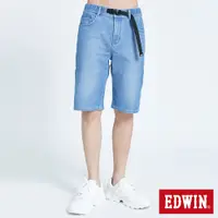 在飛比找蝦皮商城優惠-EDWIN 迦績 E-FUNCTION釦環牛仔短褲(漂淺藍)