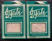 Lot of 2 Flower Valley Ayate Hand-Woven Natural Agave Washcloth