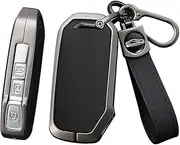 ontto 3/4 buttons Alloy Leather Key Fob Cover Fit for Kia Soul NQ5 Niro Xceed Sportage Stinger GT Line Proceed GT Smart Car Key Shell case keyring Key holder bag keychain full protection accessories