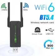 WiFi Bluetooth 2-in-1 USB Dongle WiFi 6 AX900 Wireless Network Card Dual Antenna