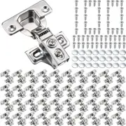 100-set 1/2" Cabinet Hinge Partial Overlay Soft Close Face Frame 105°Compact