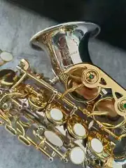 New Soprano Saxophone SC-9937 Silvering Gold Key with Case