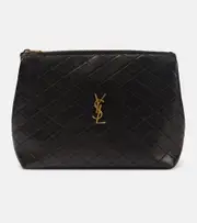 [Saint Laurent] Saint Laurent Gaby leather cosmetics pouch One size black