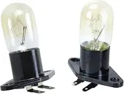 2 PCS All-in-One LED Microwave Oven Light Bulb with 2 Pin Base, 230V 20W, High Temperature Bulb Parts and Accessories for Antique Microwave Oven Bulbs Replacement