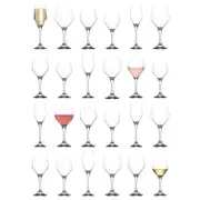 24pc Ella Glass Stemware Set