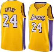 Kobe #24 Lakers Yellow On Court Replica Jersey Men's