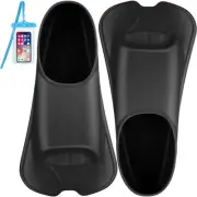Swim Fins, Swim Training Fins Short Fins Silicone Swim Flippers Swimming Fins...