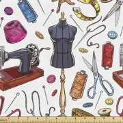 Cartoon Couture Fabric - 2 Yards Purpleblu - Sewing Machine Thread and Tape Meas