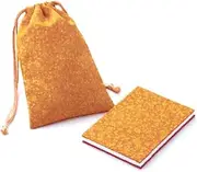 Sugako/Goshuin Stamp Book (Surface/Gold Tea/Back/Vermila), Drawstring Bag Included (Gold Tea Pattern) / K587