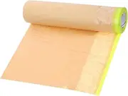 DINHEAROM 1roll Kraft Paper Masking Roll for Adhesive Protective Tape for Auto Walls Floors Paint Film for Automotive Repairs