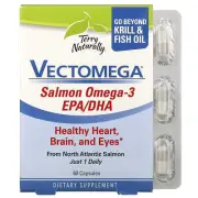 2 X Terry Naturally, Vectomega, Salmon Omega-3 EPA/DHA, 60 Capsules