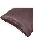 EXQ Home Gray Satin Standard Size Pillowcase Set Pair