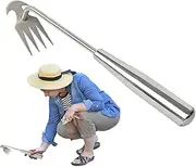 Garden Grass Puller | 4 Teeth Grass Removing Tool Manual Puller,Vegetables Harvesting Helper Farm Plants Gardening Digging Gear for Crabgrass, Thistle