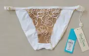 NWT Beach Bunny Eve Skimpy Bottom, Size L, White