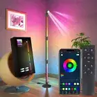 Rotatable RGB Warm White Floor Lamp 3 Section w/ Remote Bluetooth APP Spotlight