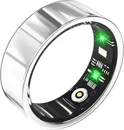 Smart Ring, Fitness Tracker Ring for Women Men w/Sleep Heart Rate Blood Pressure Oxygen Monitor Bluetooth Health Ring Waterproof Pedometer Calories Step Counter, Silver #9