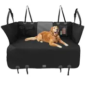 Waterproof Dog Car Back Seat Extender with Hard Bottom Large Dog Hammock Cover for SUVs & Cars