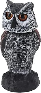 Plastic Shaking Head Owl Bait Fake Owl High Simulation Shaking Head Owl Decoration Owl Sculpture Scare Away Birds Scarecrow Outdoor Lawn Garden House Decoration