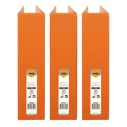3x Marbig PP Clearview 4 D-Ring 50mm A4 Insert Binder File Paper Organiser ORNG