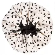 Panda Pattern Canvas Storage Bag - 140cm Diameter, Multi-Use Drawstring Organizer