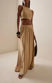 [Rabanne] Gathered Maxi Skirt