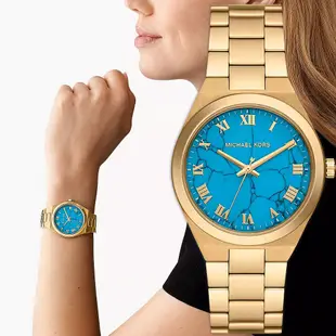 Michael Kors MK Lennox 三指針金色女錶 MK7460