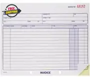 Adams Invoice Book, 2 Part, Carbonless, 8.38 x 7.19 Inches, 50 Sets per Book,