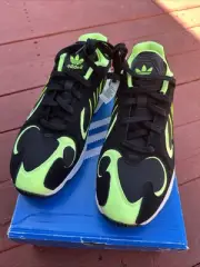 Mens Size 10 - adidas Yung-1 Black Hi Res Yellow Sneakers