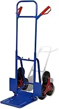 vidaXL Folding Sack Truck with 6 Wheels 200kg Blue Transport Carrier Trolley