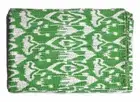 New Indian Cotton King Blanket Kantha Quilt Coverlet Hand Block Print Bedspread