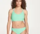 New CALIA Women's Ruched Front Cross Back Swim Top Jade Green Size XL