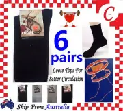 6 Pairs Women Cotton Medical Circulation Diabetic LOOSE TOP SOCKS size 2-8 Bulk