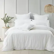 Colca White Quilt Cover Set by Bianca