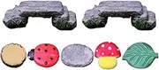 SUPVOX DIY Fairy Garden Stepping Stone Bridge Miniature Resin Landscape Ornament for Micro Garden Decor