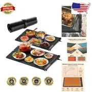 Upgraded Graphene Food Warming Mat with 6 Heat Settings for Parties & Daily Use
