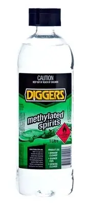 Diggers Methylated Spirits Metho 1 Litre Hard Surface Cleaner Disinfectant