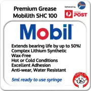 Astronomy Lube - Mobilith / Mobil SHC 100 5ml BD Syringe and 1" tube extension