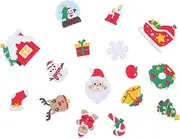 Operitacx 16pcs Christmas Iron On Patches Xmas Embroidered Sew On Patches Holiday Themed Applique Repair Patch for Clothing Backpack Craft Stocking DIY Decorations