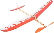 TEHAUX Diy Handmade Airplane Model Kit Rubber Band Powered Toy for Boys and Girls Educational Stem Vintage Design