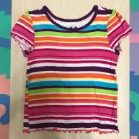 在飛比找蝦皮購物優惠-1989 PLACE小女童橫條彩色t恤