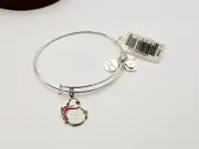 ALEX & ANI Silver " Snowman " Silver ⛄️ Metal Charm Bangle Bracelet ✨️