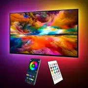 maylit ICRGB TV LED Backlight, 18ft Bluetooth LED Lights for TV 75-85in, USB ...
