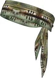Fishing Lake Fishermen Print Tie Headbands, Ninja Karate Versatile Head Tie For Men Women,For Basketball Running Tennis