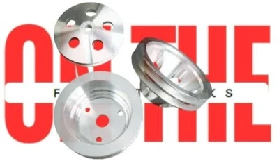SBC Small Block Chevy LWP 1/2/3 Power Steering Water Pump Crankshaft Pulley Kit
