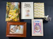 Precious Moments Bible Cross Baby Book 1st Cup Voice Recording Frame